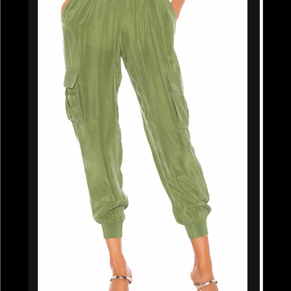 NWT Alice & Olivia Silk Cargo Joggers - Picture 3 of 7